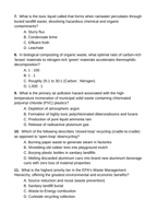 Waste and Recycling Basics Lesson Quiz sample page