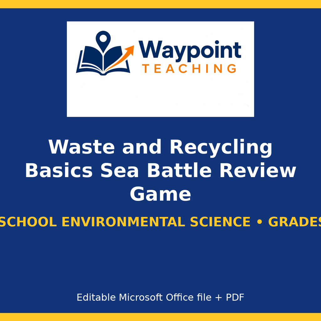 Waste and Recycling Basics Sea Battle Review Game cover