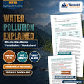Water Pollution Explained Fill-in-the-Blank Vocabulary Worksheet cover