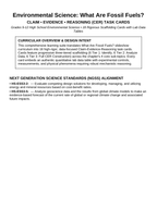 What Are Fossil Fuels? CER Task Cards sample page