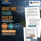 What Are Fossil Fuels? CER Task Cards cover