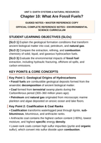 What Are Fossil Fuels? Guided Notes sample page