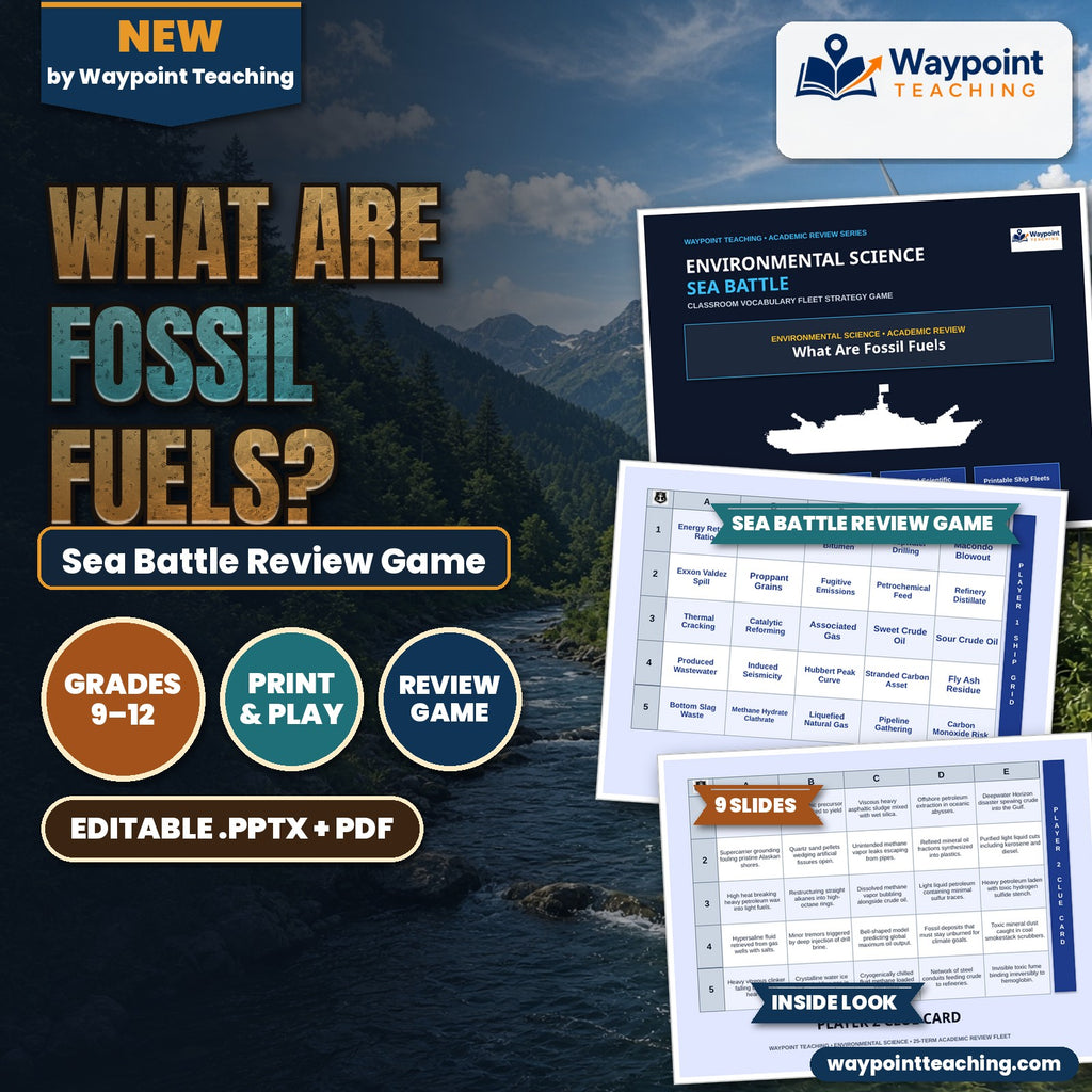 What Are Fossil Fuels? Sea Battle Review Game cover