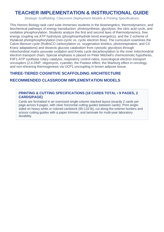 Adenosine triphosphate (ATP) CER Task Cards sample page