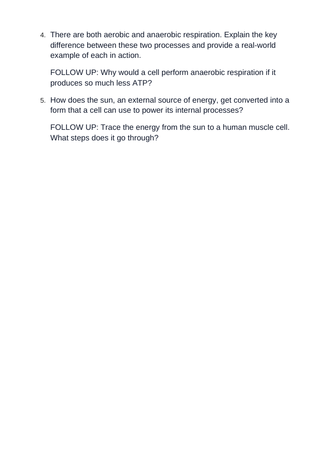 Adenosine triphosphate (ATP) Critical Thinking Prompts sample page