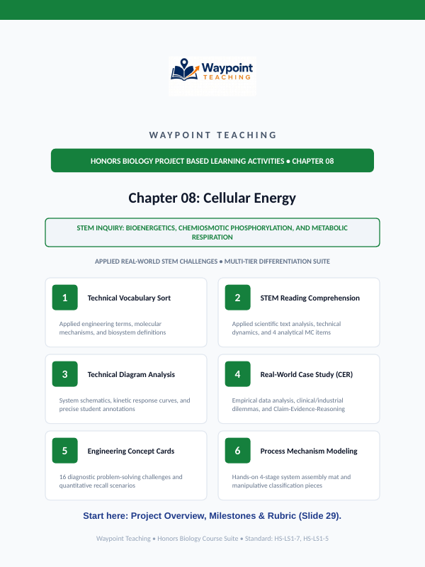 Adenosine triphosphate (ATP) Project-Based Learning Activity sample page