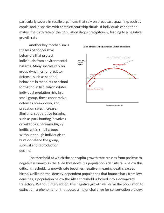 Allee Effects and the Extinction Vortex in Small Populations Reading Worksheet sample page