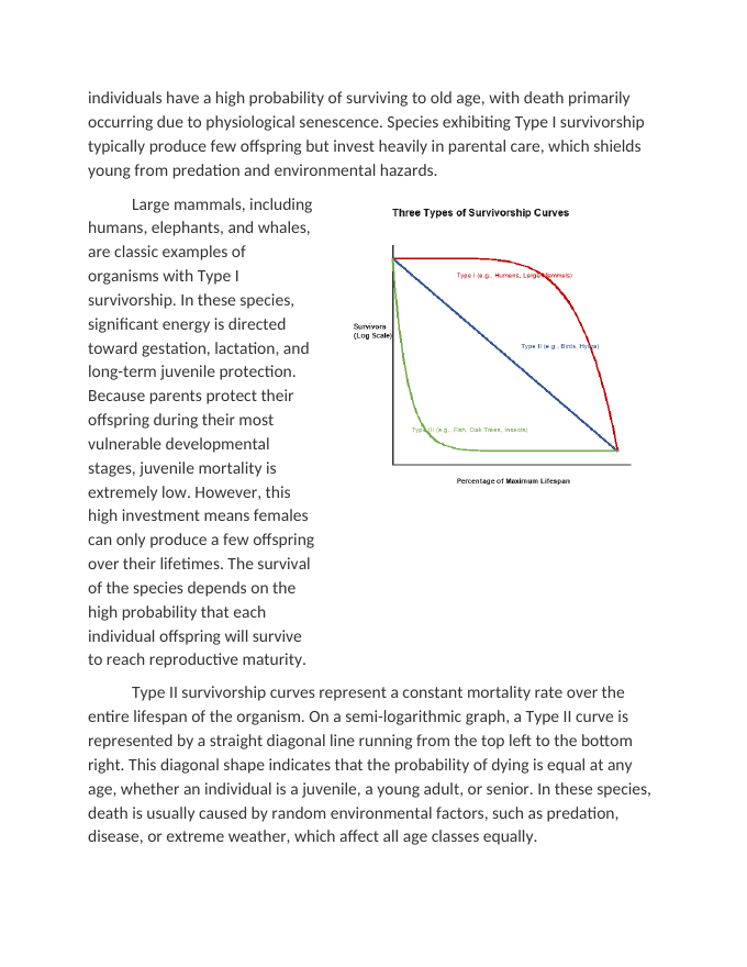 Analyzing Survivorship Curves using Cohort Life Tables Reading Worksheet sample page