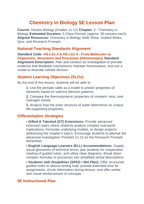 Biochemistry 5E Lesson Plan sample page