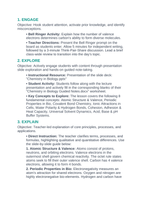 Biochemistry 5E Lesson Plan sample page