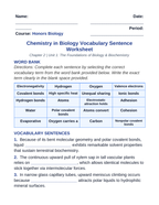 Biochemistry Fill-in-the-Blank Vocabulary Worksheet sample page