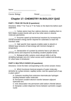 Biochemistry Lesson Quiz sample page
