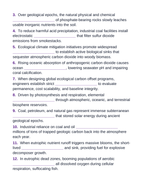 Biogeochemical Cycles & Human Impact Fill-in-the-Blank Vocabulary Worksheet sample page