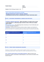 Biogeochemical Cycles & Human Impact Phenomena-Based Lesson: The Suffocating Glass Greenhouse: How Soil Microbes and Concrete Strangled Biosphere 2 Student Response Sheet sample page