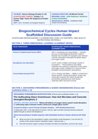 Biogeochemical Cycles & Human Impact Scaffolded Phenomena-Based Lesson: The Suffocating Glass Greenhouse: How Soil Microbes and Concrete Strangled Biosphere 2 Teacher Discussion Guide sample page