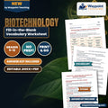 Biotechnology Fill-in-the-Blank Vocabulary Worksheet cover
