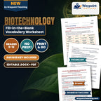 Biotechnology Fill-in-the-Blank Vocabulary Worksheet cover