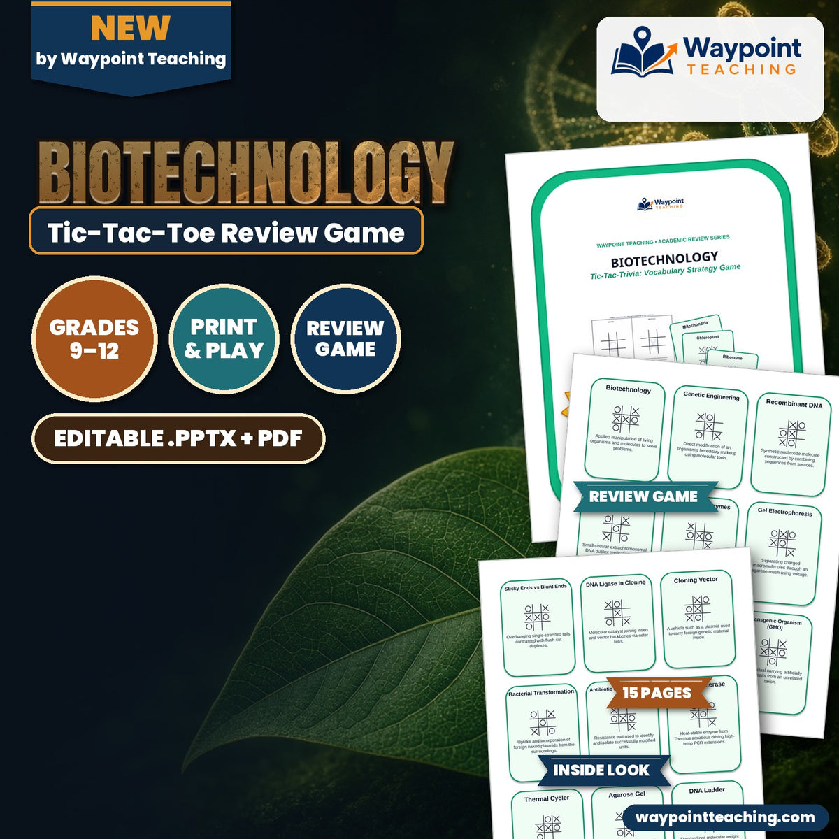 Biotechnology Tic-Tac-Toe Review Game cover