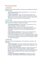 Cell Growth, Division, &  the Cell Cycle 5E Lesson Plan sample page