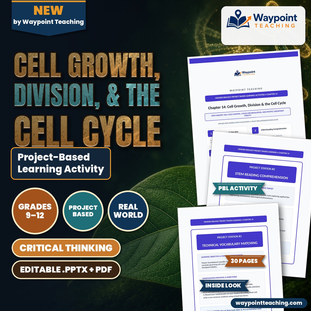 Cell Growth, Division, &  the Cell Cycle Project-Based Learning Activity cover