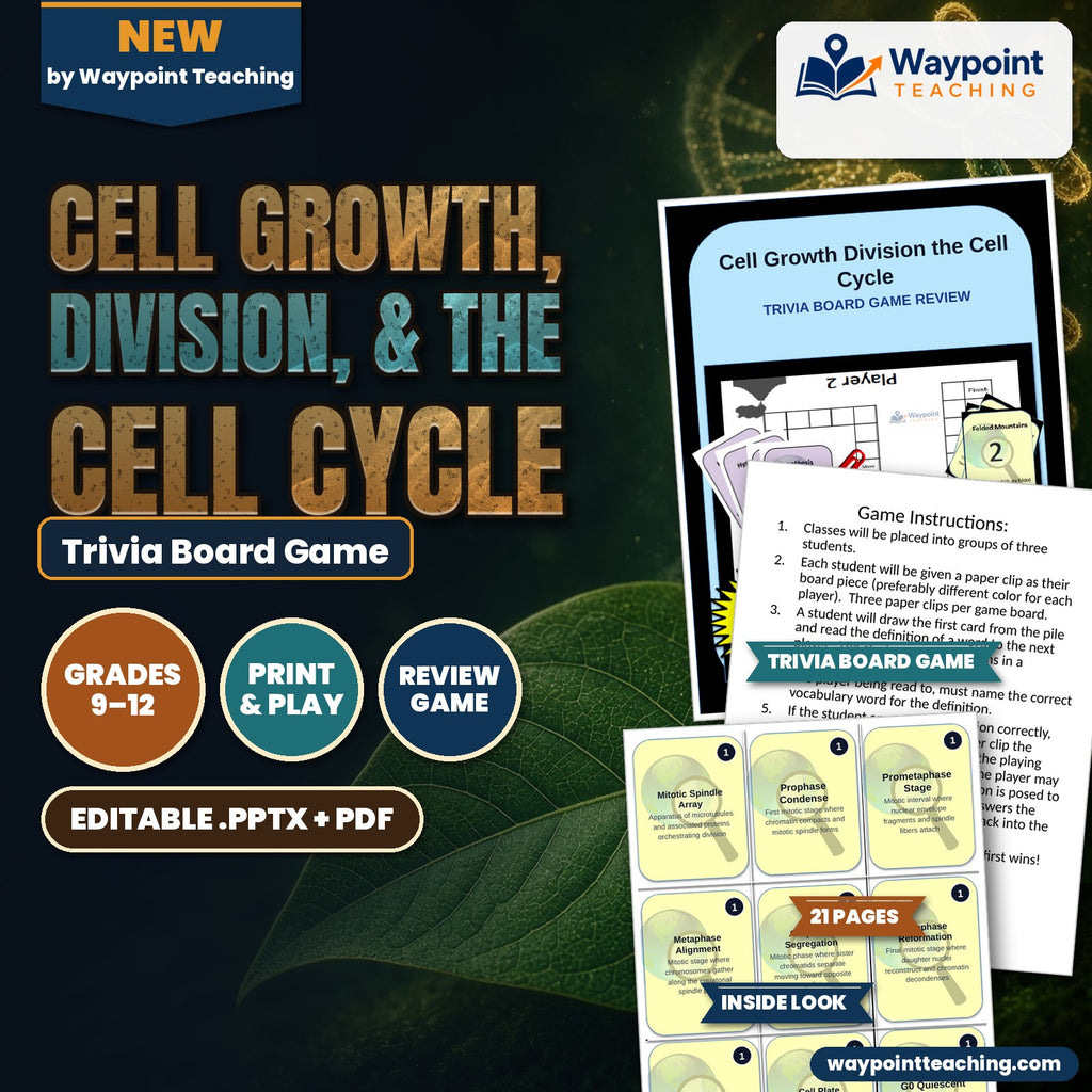 Cell Growth, Division, &  the Cell Cycle Trivia Board Game cover