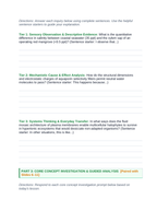 Cell Membrane Structure & Transport Scaffolded Phenomena-Based Lesson: The Ocean Drinkers: Mangrove Roots That Turn Seawater into Fresh Water Student Response Sheet sample page