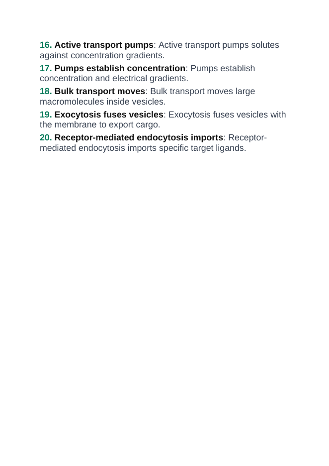Cell Membrane Structure & Transport Vocabulary Words & Definitions sample page