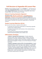 Cell Structure & Organelles 5E Lesson Plan sample page