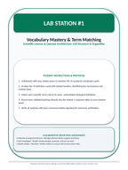 Cell Structure & Organelles Differentiation Stations sample page