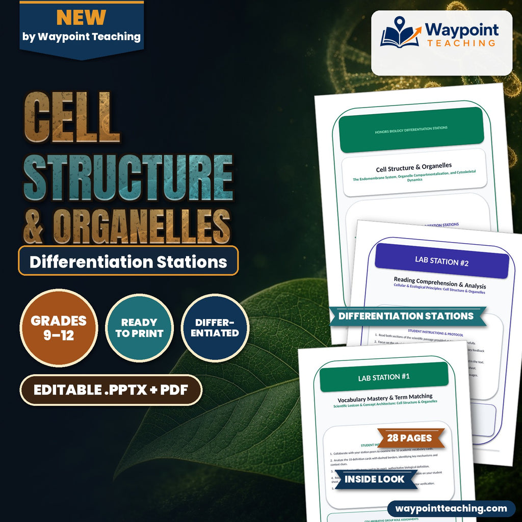 Cell Structure & Organelles Differentiation Stations cover