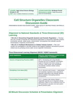 Cell Structure & Organelles Phenomena-Based Lesson: The Microscopic Sump Pump: Paramecium's Pulsing Vacuolar Engine Teacher Discussion Guide sample page