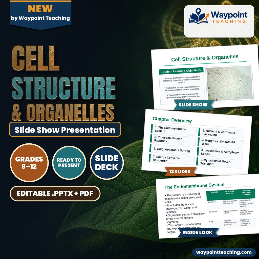 Cell Structure & Organelles Slide Show Presentation cover