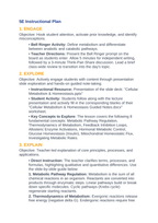 Cellular Metabolism & Homeostasis 5E Lesson Plan sample page