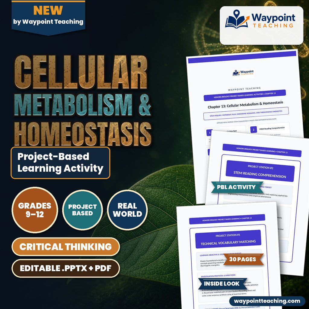 Cellular Metabolism & Homeostasis Project-Based Learning Activity cover
