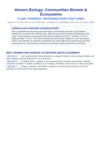 Communities, Biomes, & Ecosystems CER Task Cards sample page