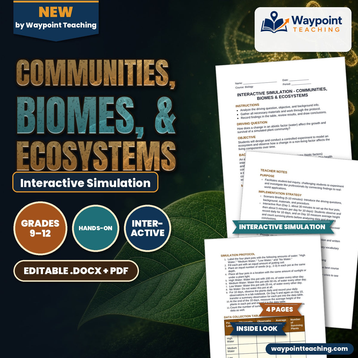 Communities, Biomes, & Ecosystems Interactive Simulation cover