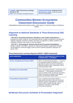 Communities, Biomes, & Ecosystems Phenomena-Based Lesson: The Coral Devourer: Agricultural Runoff Unleashing the Crown-of-Thorns Teacher Discussion Guide sample page