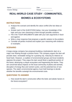Communities, Biomes, & Ecosystems Real-World Case Study sample page