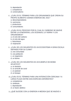 Communities, Biomes, & Ecosystems Spanish Unit Test sample page