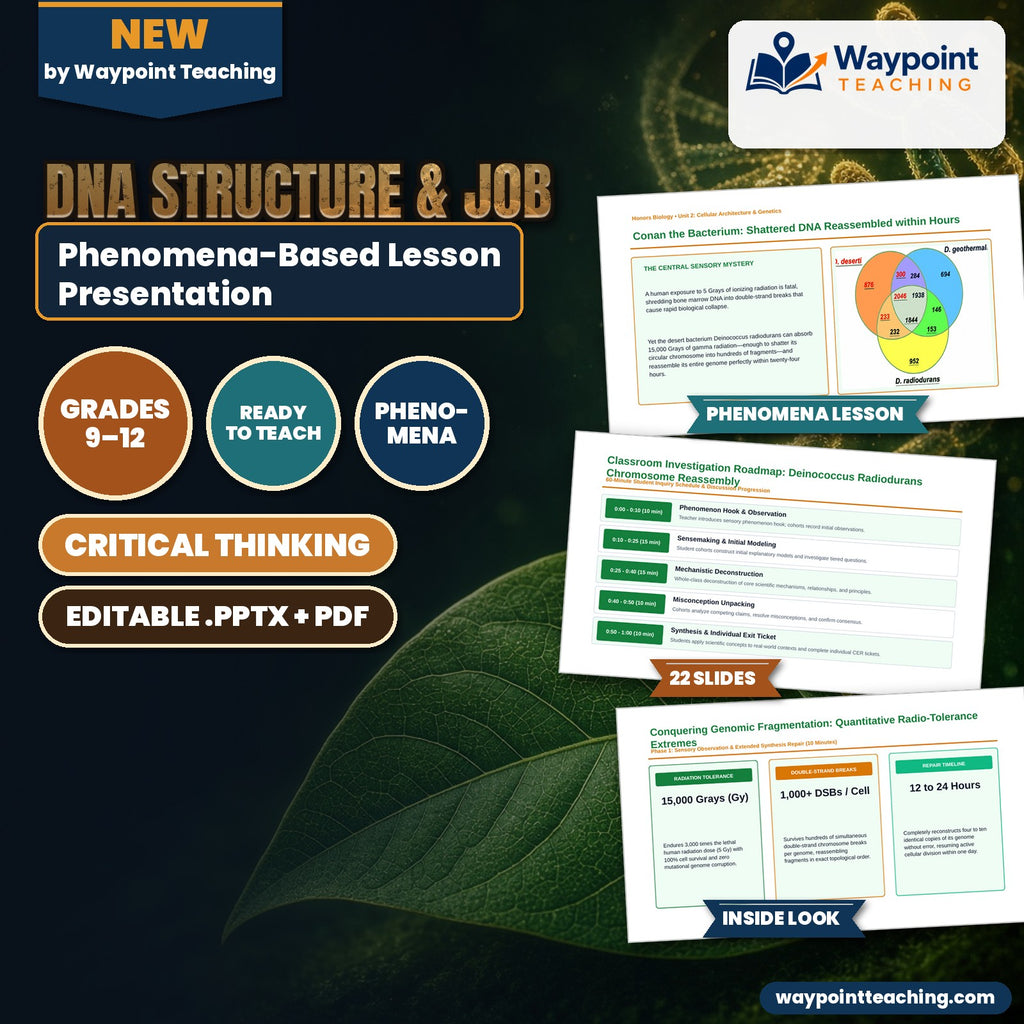DNA Structure & Job Phenomena-Based Lesson: Conan the Bacterium: Shattered DNA Reassembled within Hours Presentation cover