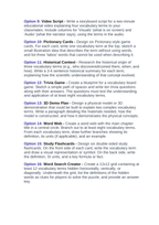 DNA Structure & Job Vocabulary Choice Board sample page