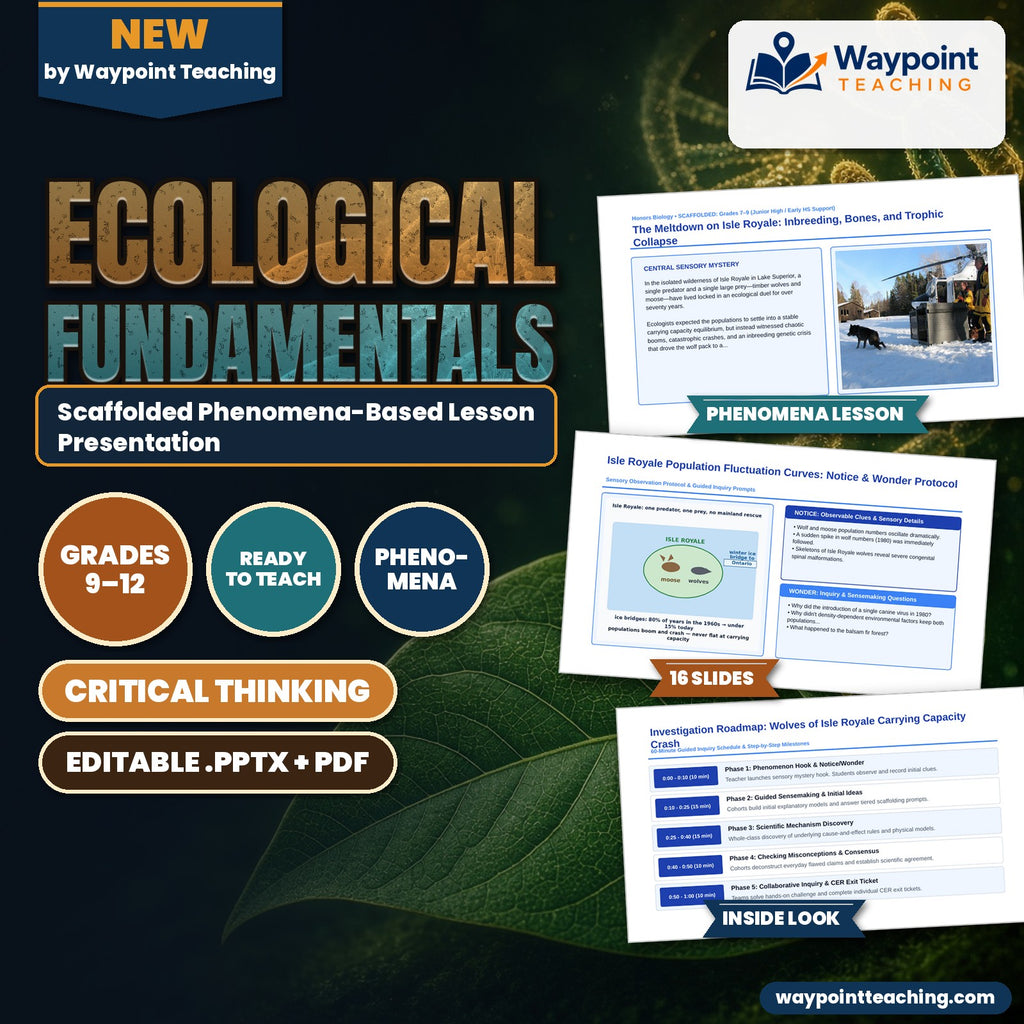 Ecological Fundamentals Scaffolded Phenomena-Based Lesson: The Meltdown on Isle Royale: Inbreeding, Bones, and Trophic Collapse Presentation cover
