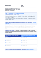 Ecological Fundamentals Scaffolded Phenomena-Based Lesson: The Meltdown on Isle Royale: Inbreeding, Bones, and Trophic Collapse Student Response Sheet sample page