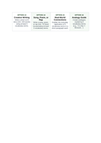 Ecological Fundamentals Vocabulary Choice Board sample page