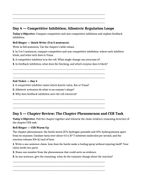 Enzymes & Biochemical Reactions Bell Ringers & Exit Tickets sample page