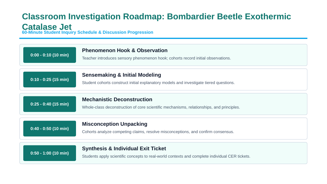 Enzymes & Biochemical Reactions Phenomena-Based Lesson: The Living Cannon: Bombardier Beetle Explosive Catalytic Jet Presentation sample page