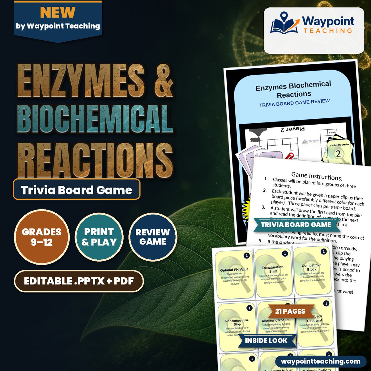 Enzymes & Biochemical Reactions Trivia Board Game cover