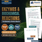 Enzymes & Biochemical Reactions Vocabulary Choice Board cover