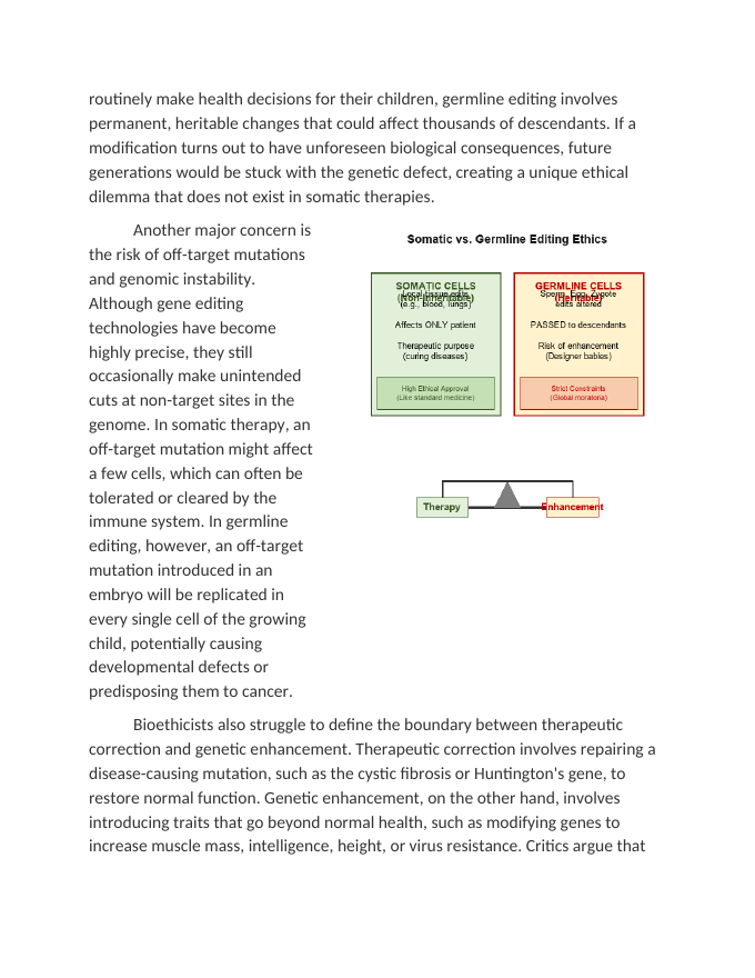 Ethical Constraints in Germline Genetic Engineering Reading Worksheet sample page
