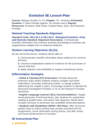 Evolutionary Development 5E Lesson Plan sample page
